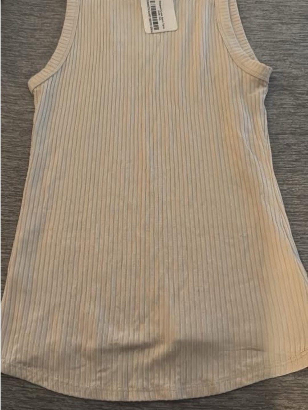 Zenana Outfitters Ribbed Tank Top - Cream